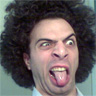 Crazy guy with really bad hair